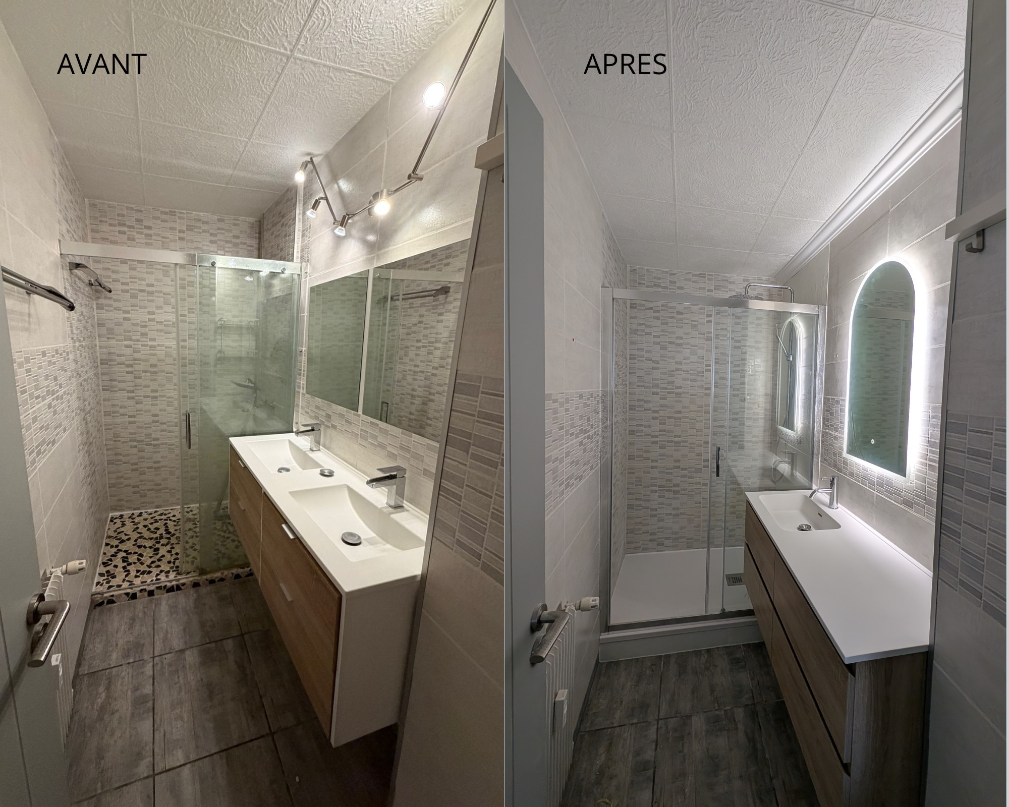 Rénovation salle de bain — double vasque